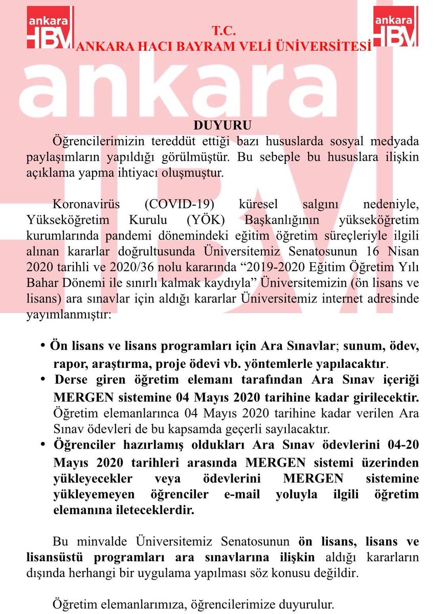 ankara haci bayram veli universitesi on twitter