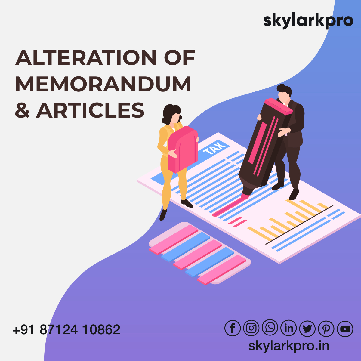 Skylark_Pro's tweet photo. How do you change memorandum and articles of association? 
*FREE CONSULTATION*

Call on 91 87124 10862

#memorandum #articles #articlesofassocialtion #entrepreneur #startups #incorporationofcompanies #companyincorporation #companysecretary #company #MCA #MCforms #filingMCA https://t.co/AL78DVsms9