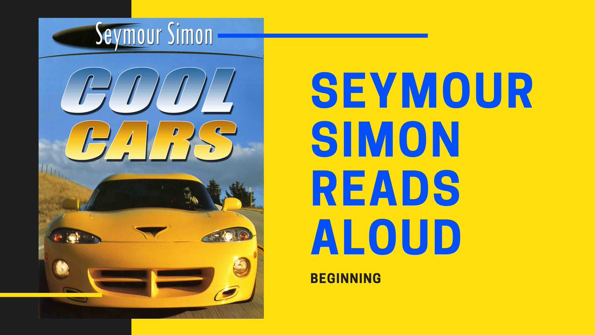 My latest read-aloud video, COOL CARS, premieres at 9am on my YouTube channel. Close up photos of great cars.  Please retweet.  youtu.be/1mk8jD98oqU