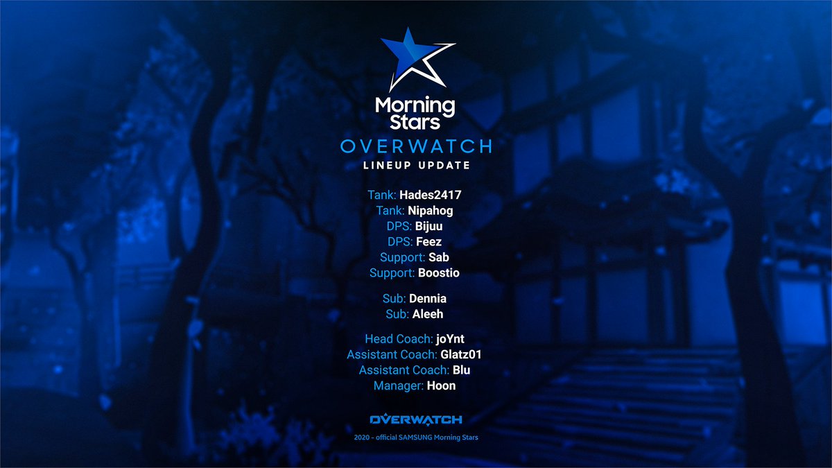 🔥The new Overwatch team 🔥
Welcome to the stars boys! ✨

#SMSWIN