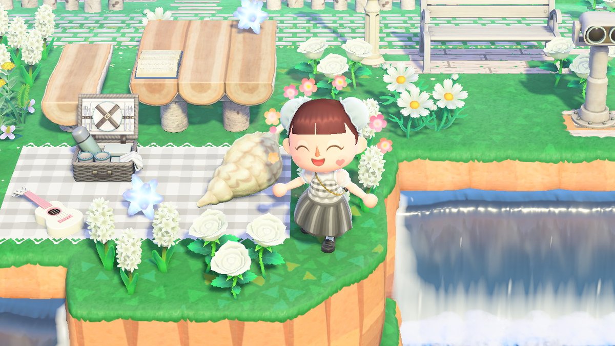 𝙽𝚊𝚙𝚙𝚕𝚎 𓂃 ビスチェがキュートなモノクロワンピです あつ森 カブ価 マイデザイン マイル どうぶつの森 Animalcrossing Acnh Nintendoswitch