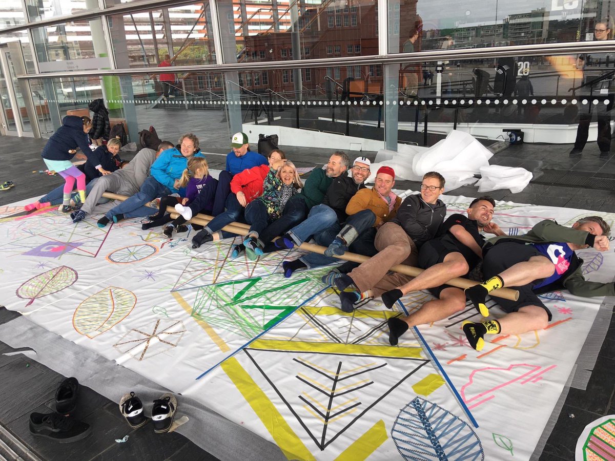 Just a nostalgic look back at life before #lockdown when no one had heard of the two metre rule. As part of last years <a href="/CDFdesignfest/">Cardiff Design Fest</a> my <a href="/Patternistas/">The Patternistas</a> partner <a href="/Chriscarpdesign/">Chriscarpenter</a> suggested a #creative #bikeride This is how it ended on the steps of <a href="/AssemblyWales/">Assembly Wales</a> #Thosewerethedays