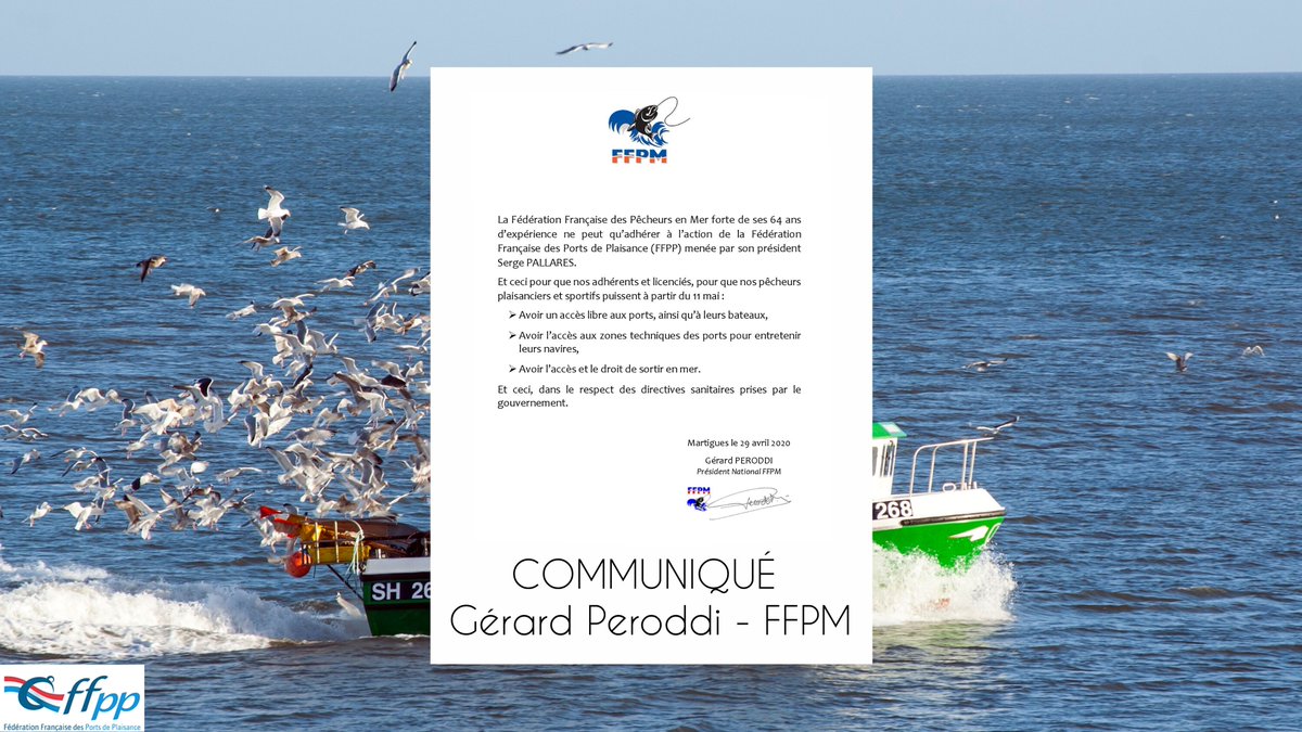 FFPP_officiel's tweet photo. La #FFPM soutien également la #FFPP dans la demande d’un retour à la navigation dès le #11mai2020. Voici leur communiqué : https://t.co/QgvJqsQT0a #nautisme #plaisance #deconfinement11mai #Covid_19 #COVIDー19 #économie https://t.co/B0zvPESem3