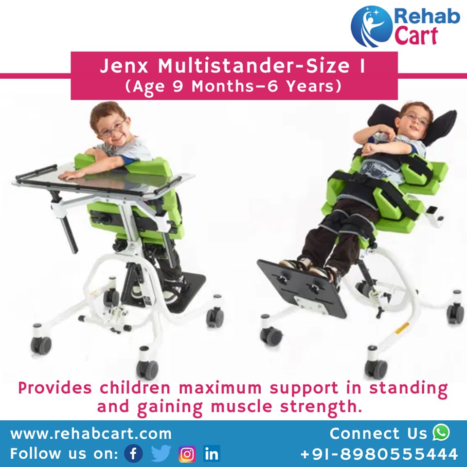 CartRehab's tweet photo. Multistander by #Jenx is ideally designed for #children within the age group of 9 months to 6 years. This stander aids with respiration, digestion, and development of the #musculoskeletal system.
Visit #Rehabcart : https://t.co/cJKLKXdRc0

#physiotherapy #rehab #physio #Medical https://t.co/SaDg8NCFTD