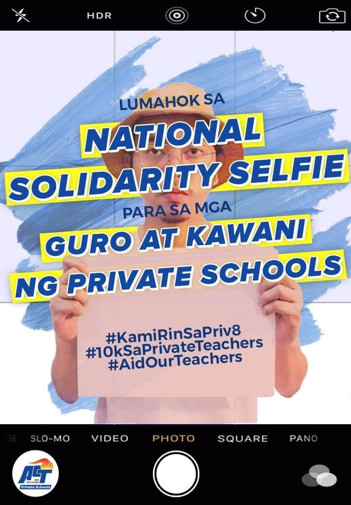 charotlangpo1's tweet photo. Hi Ka-Private, sana magkaisa tayo para marining ang ating demands, ngayon na! :)
#KamiRinSaPriv8
#10KsaPrivateTeachers
#AidOurTeachers
#May1Fight https://t.co/3MJgwG7tGE