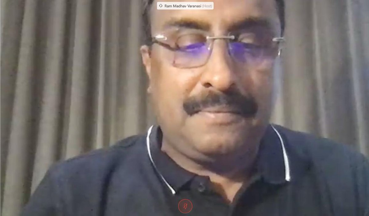 YAAC2020's tweet photo. Shri Ram Madhav @rammadhavbjp Ji addressed &amp; interacted with Academicians and Young Professionals from Karnataka on 'Prime Minister Modi's Leadership and Fight against Corona Pandemic'. Session was organised by Youth Alliance Against Corona. #YouthFightsCorona #IndiaFightsCorona https://t.co/ZHCvIZFgCW