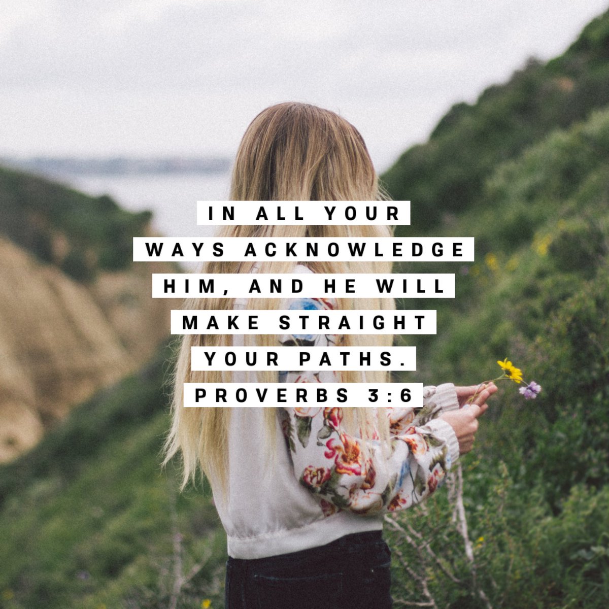 In all your ways acknowledge Him, and He will make straight your paths. Proverbs 3:6 #bibleverse #scripture