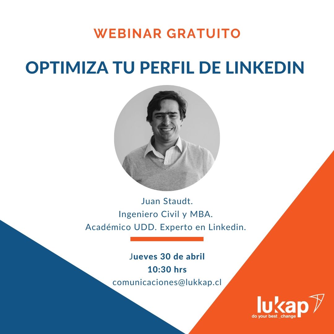 LukkapChile's tweet photo. Estamos preparando todo para nuestro #Webinar de hoy a las 10:30 hrs, donde te ayudaremos a optimizar tu perfil de #Linkedin para la búsqueda de trabajo y te entregaremos los mejores tips. Nos vemos en un rato! #Trabajo #Personas #Outplacement #Webinar #Linkedin #RedesDeContacto https://t.co/Tq66UqUgFl