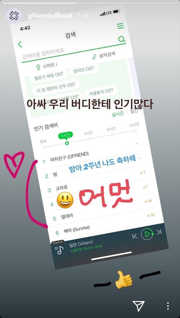 SOUHITINA's tweet photo. [☘️]

300420 || GFRIEND IG STORY

 "Baiklah, kita populer bersama Buddy" 
 "Selamat ulang tahun ke-2 untuk TFTMN juga" 
 "Omo"

#GFRIEND #TIMEFORGFRIEND #Timeforthemoonnight @GFRDofficial https://t.co/uRSF4c3xCX