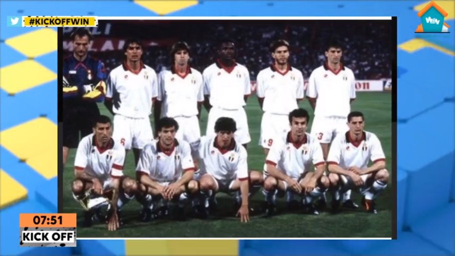 KickOffWIN's tweet photo. ¡El #TBT de @jhpelaez con un equipazo: el Milan de 1994!
#KIckOffWIN desde casa ⏰🏠 https://t.co/FOgFq3V9xE