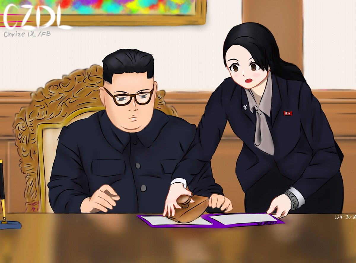 DLeonix's tweet photo. Welp, I always see Kim Yo-jong memes on facebook and can't get enough of it.

Digital art by me  lmao https://t.co/sl8gtihcJ2
