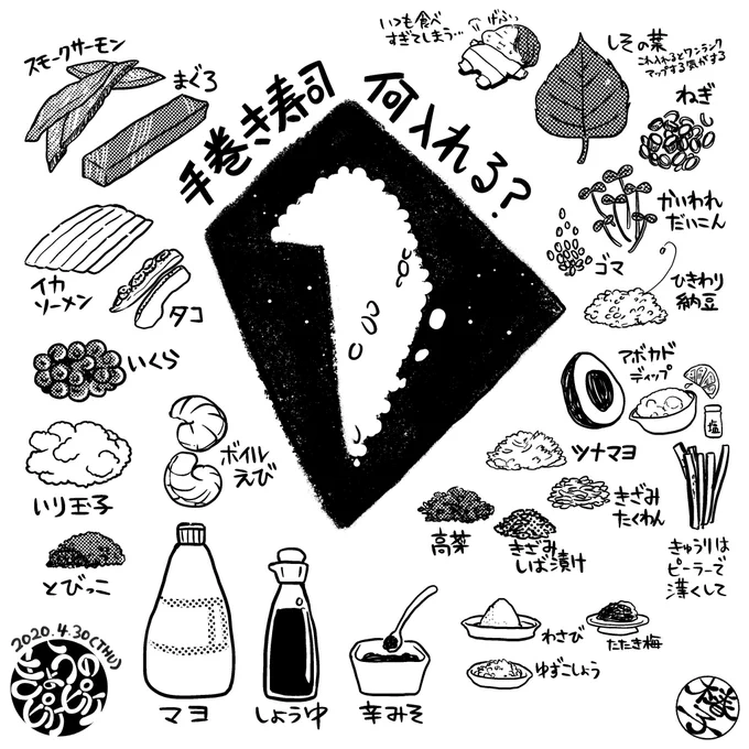 沢山の具を小皿に並べるとなんだかワンランク上な手巻き寿司。ボイルエビ+アボカドディップにとびっ子を乗せてカリフォルニアロールが1番好き!
#手巻き寿司
#きょうのピケピケ 