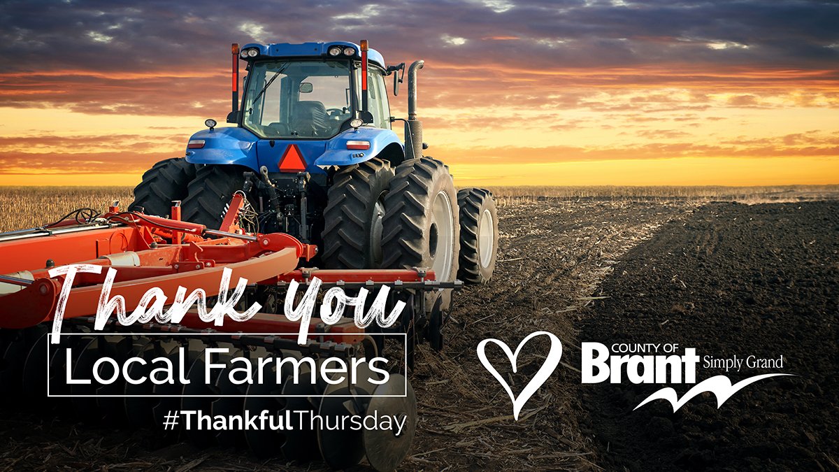 BrantCommunity's tweet photo. Our rural roots run deep in the County of Brant and this #ThankfulThursday is dedicated to the farmers that give so much to our communities–locally & beyond!
Also thank-you to the workers that support local farmers!
THANK-YOU for all you bring to Brant!
#ThankaFarmer #LoveBrant https://t.co/xKQX3Kkzir