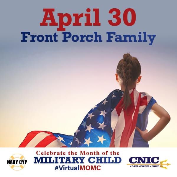 NavyCYP's tweet photo. Post a photo of your #FrontPorchFamily as we celebrate the Month of the Military Child while practicing physical distancing. #VirtualMOMC https://t.co/7ZMi0hk1Ah
