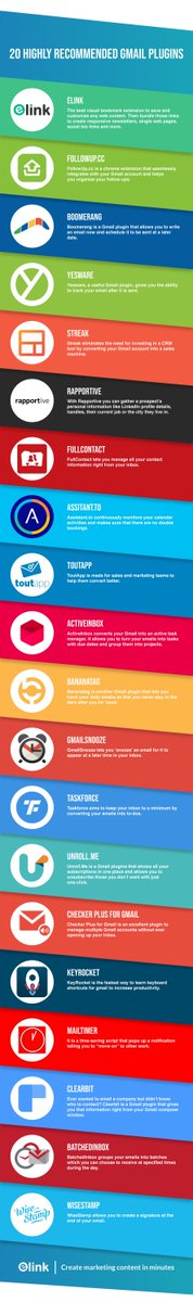 elink_io's tweet photo. Make your #inbox do a lot more with these awesome #Gmail plugins!
#gmailplugins #emailmarketing 
https://t.co/4Lz2O70YZx https://t.co/zUj6EWs16j