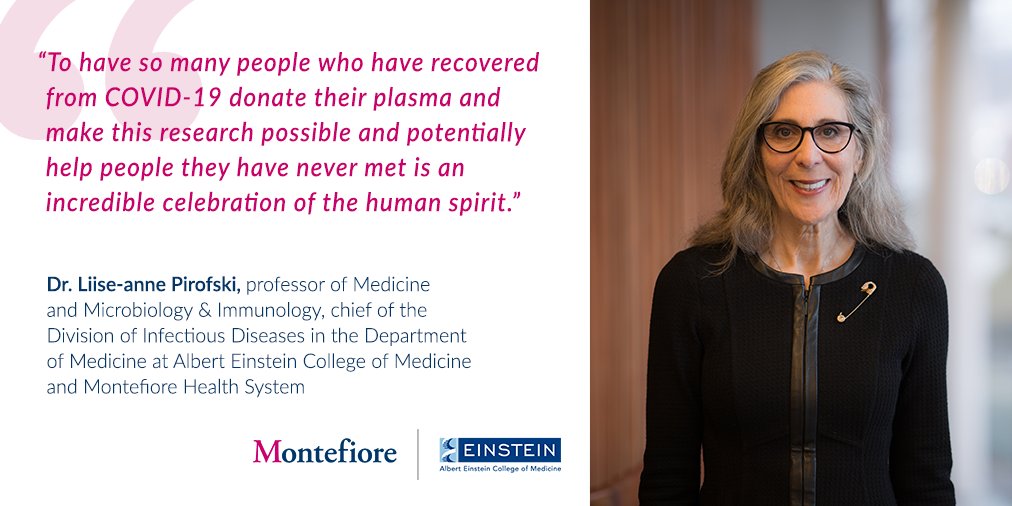 Montefiore Health System (@montefiorenyc) on Twitter photo We’re teaming up with <a href="/EinsteinMed/">Albert Einstein College of Medicine - Official</a> and <a href="/nyulangone/">NYU Langone Health</a> to study how #COVID19 survivors can aid current COVID-19 patients. Convalescent plasma may be the answer: bit.ly/3f2Lvat We’re teaming up with <a href="/EinsteinMed/">Albert Einstein College of Medicine - Official</a> and <a href="/nyulangone/">NYU Langone Health</a> to study how #COVID19 survivors can aid current COVID-19 patients. Convalescent plasma may be the answer: bit.ly/3f2Lvat