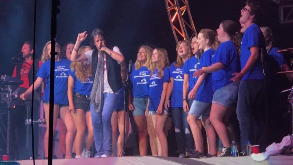 tcg725's tweet photo. It’s Throwback Thursday for @Clayton_Comets Virtual Spirit Week & we’re excited to revisit some of our favorite CPAC memories! #chsvirtualspiritweek2020 throwback to 2017 when the CHS Honors Chorus sang on stage with Foreigner at Coastal Credit Union Music Park! #CometsALLin https://t.co/z2sbtRRnBF