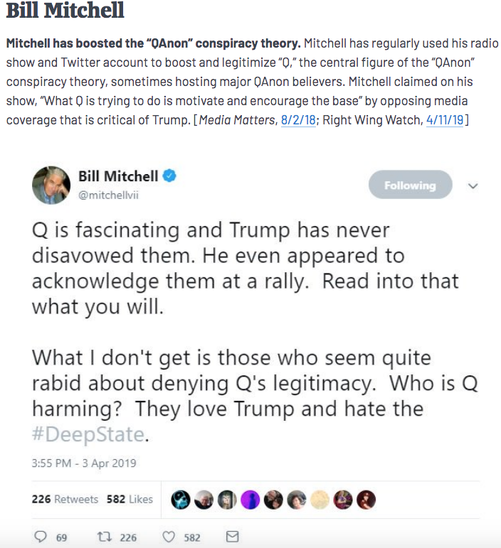 This morning, Trump amplified QAnon supporter Bill Mitchell 9 times through retweets and a quote tweet, along with retweeting this specific "SexCounseling" QAnon account for a 7th time.