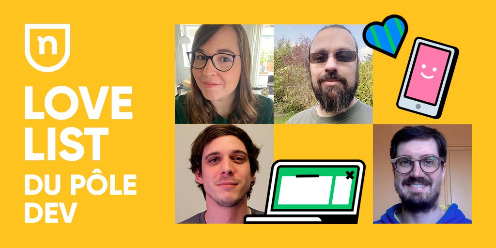 Cette semaine, découvrez la Love List de notre pôle Dev 💛 Pubs vintages, site pour cultiver des carottes… ils vous dévoilent leurs coups de cœur et plus belles découvertes 👉 bit.ly/2xmrPNH