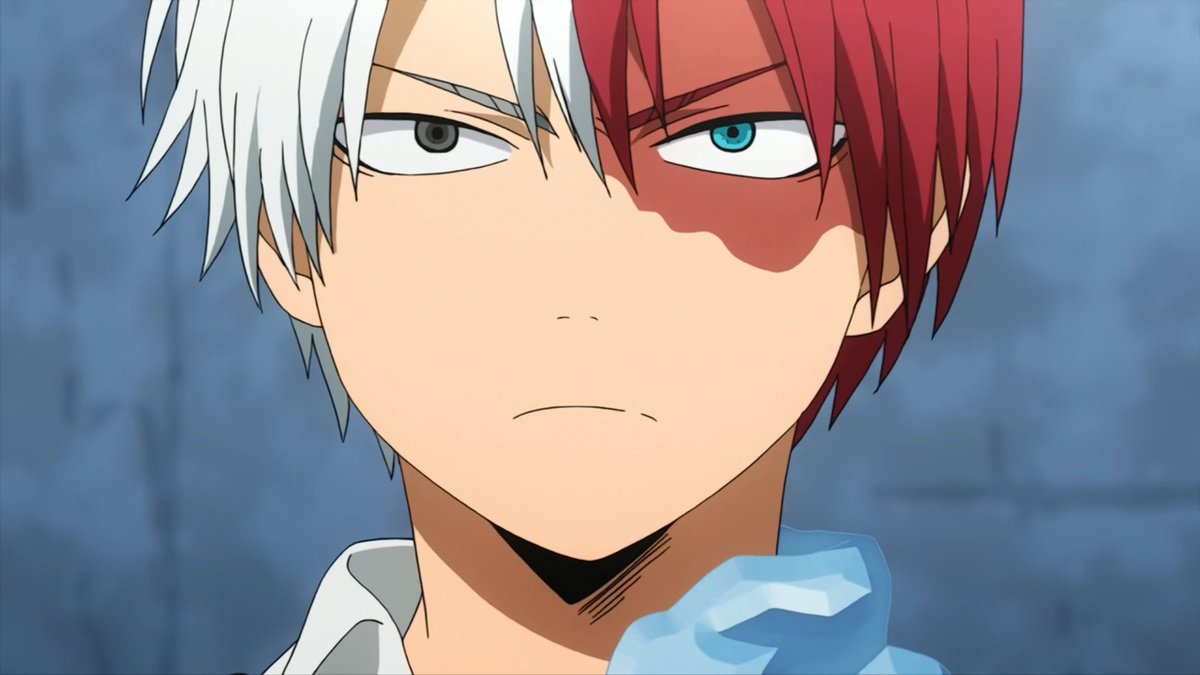Today's (partially) white-haired anime boy of the day is Shoto Todorok...