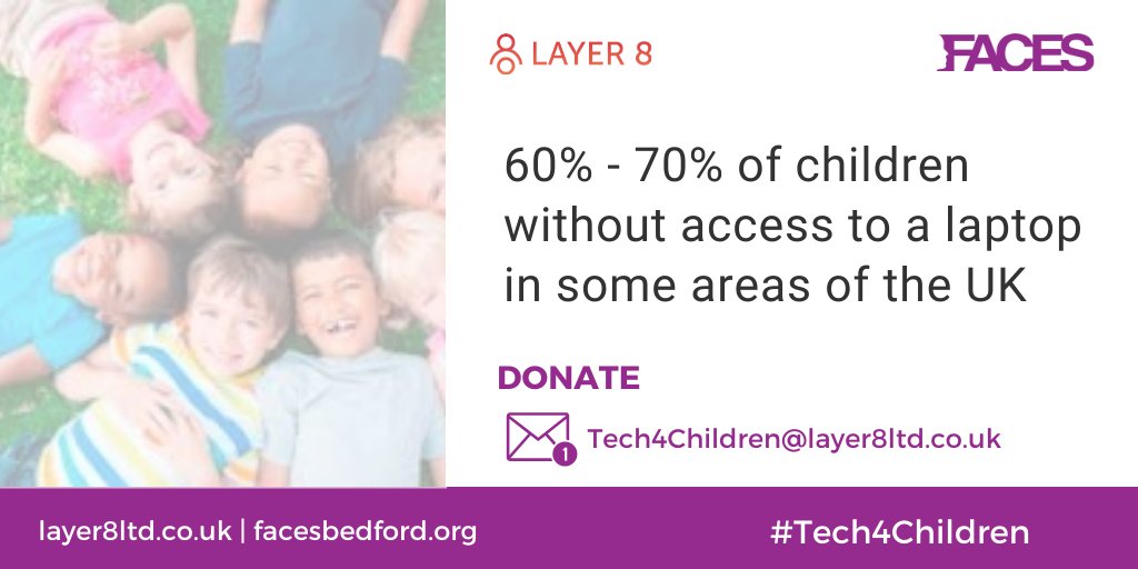 FacesBedford's tweet photo. Today we launch our APPEAL #Tech4Children Do you have a laptop with power cable you no longer need?
There's a child in #bedfordshire that really needs it for their #education.
Get in touch Tech4Children@layer8ltd.co.uk to DONATE
#onlinelearning #computers #appeal #CharityHour https://t.co/e3zH3FXsN4