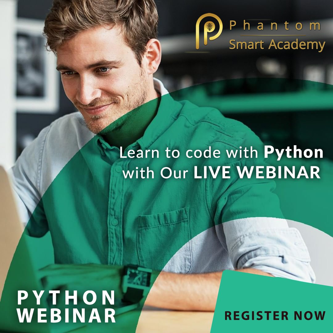 PhantomSmart's tweet image. PYTHON WEBINAR
Python is a widely-used general-purpose, high-level programming language.
Register now: trnregister.phantomsmartlabs.com
#Python #PythonProgramming #pythonwebinar #Python3 #pythonlearning #pythoncode #programming #programminglanguage #lockdown2020 #lockdown #COVID19