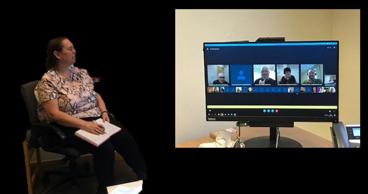 PeteJamiesonDWP's tweet image. Sue in #Cheshire may be 60 plus miles away from her team in #Blackpool but that doesn't stop colleagues working as #OneService.  With a daily catch up the teams are discussing #wellbeing  #customerservice and how #DWProud they are. #NewWaysOfWorking #Keyworkers #Teamwork