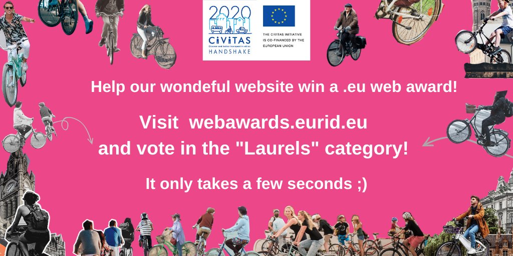 Our wonderful website is up for a .eu web award 🙏! 

Visit ▶️ webawards.eurid.eu ◀️ and vote for us in the "Laurels" category now! 

Help us be recognised as of the boldest &amp; most innovative #EU project websites and to take home a shiny prize 🏆. It takes a few seconds😉.