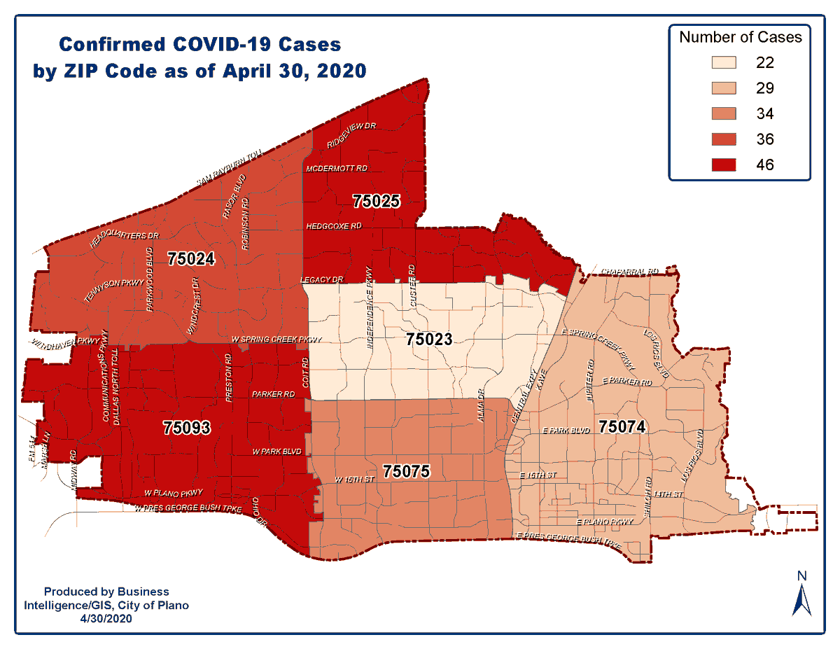 cityofplanotx's tweet photo. Coronavirus (COVID-19) Update: April 30, 2020 – 8:30 a.m.

Collin County Health Care Services (CCHCS) reports 18 new COVID-19 cases in Collin County, including 6 in Plano. 

Full update: https://t.co/pFtxGZSCuh https://t.co/ggnYQWGA2j