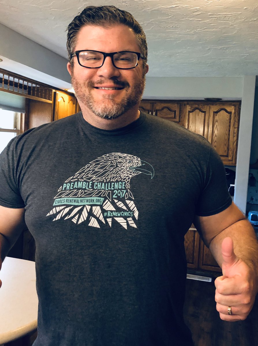 TheKevinMCline's tweet photo. Like my friend @FromLindz I love the @BRInstitute #PreambleChallenge! #HistoryTeeShowdown https://t.co/PisOkzWW4c