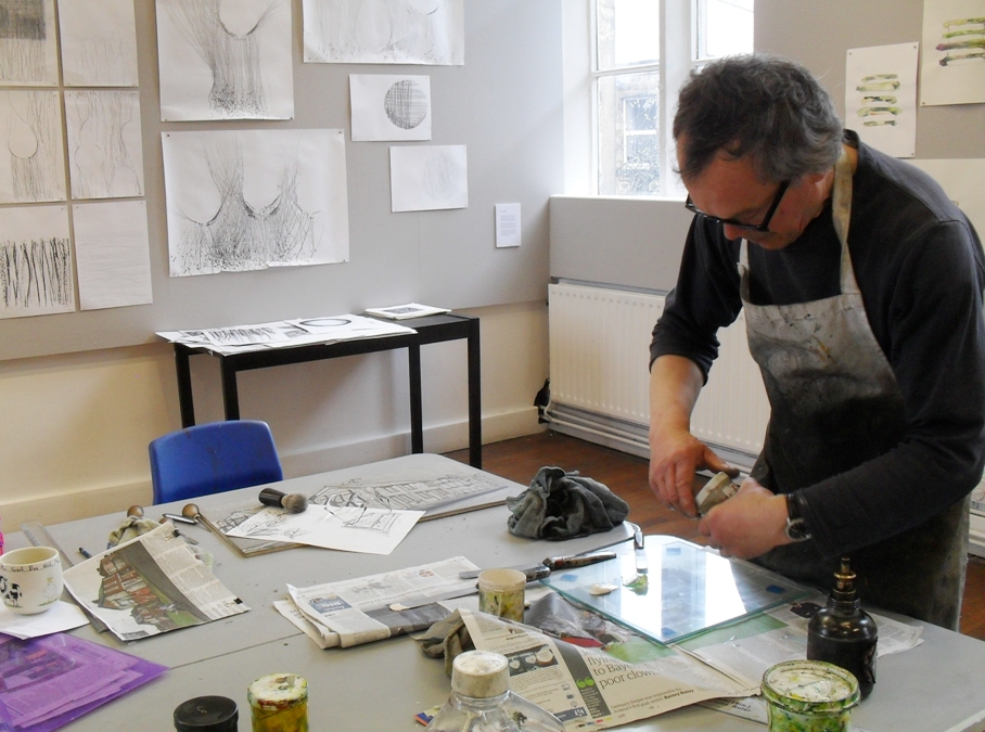 Usually on #PrintDayInMay we give visitors a look into our artists' workspaces. Here's a few archive photos of some of them engaging with visitors. On Saturday, many of our artists will be sharing work on Instagram for our virtual Open Day. Check out instagram.com/artistswypw/