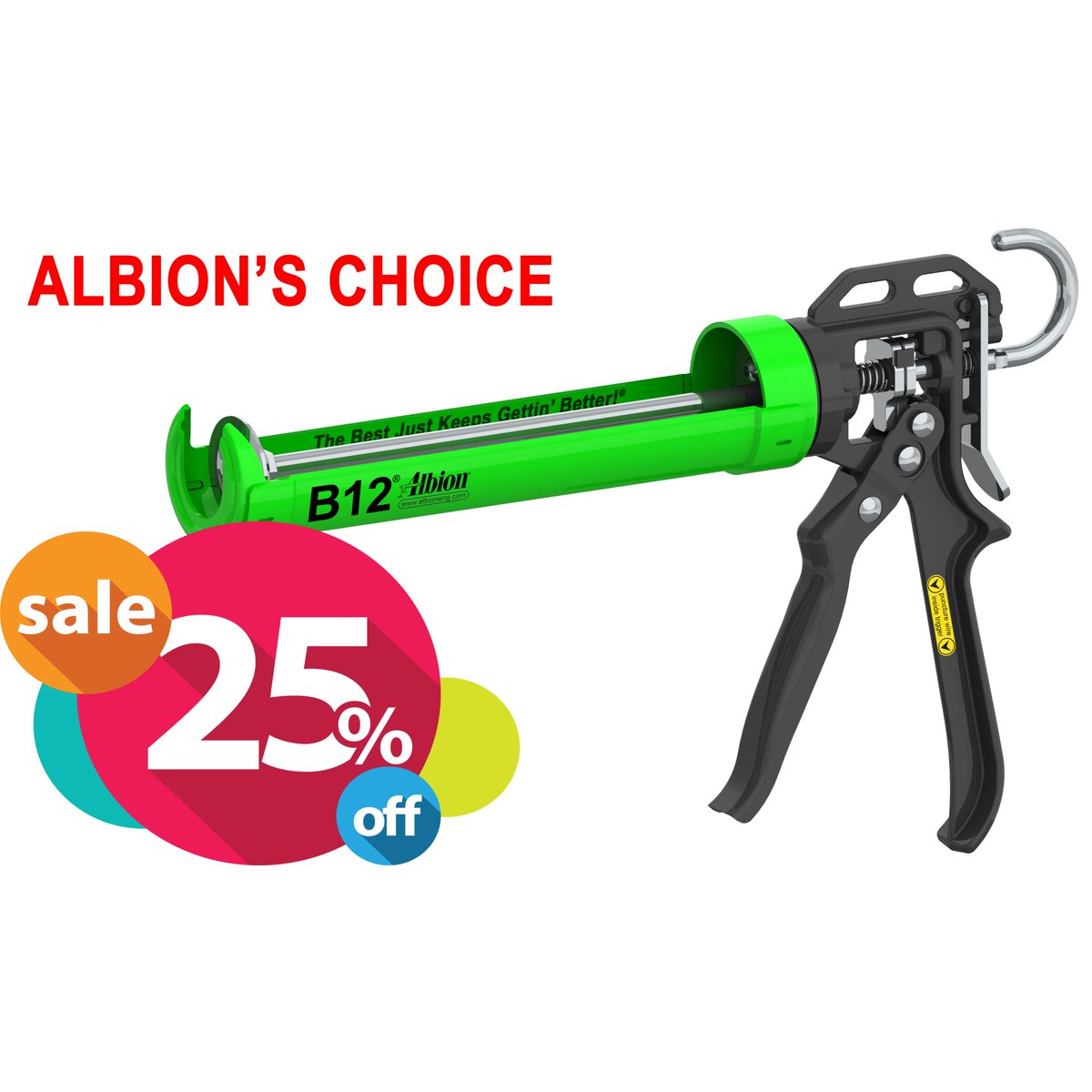 AlbionEngCo's tweet photo. #salealert For A Limited Time save 25% off your favorite tools. B-Line Cartridge guns and much more. Visit our website for all products on sale. https://t.co/3ql2BWuOH4
#limitedtime #25off #caulkguns #caulkingexperts #construction #waterproofing #build #toolsofthetrade #albioneng https://t.co/WSq4edaU60