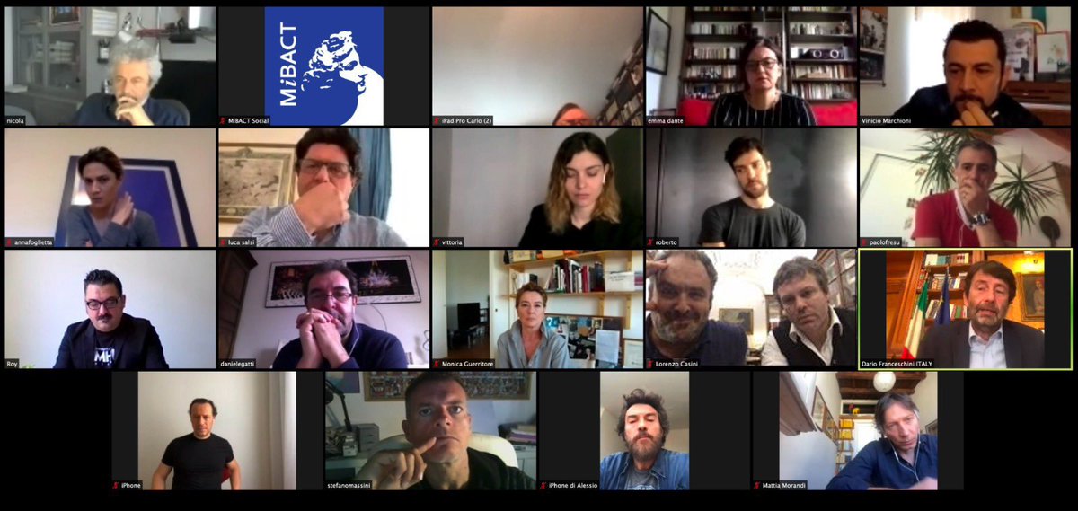 Incontro con il mondo dello spettacolo dal vivo per illustrare le misure già approvate e discutere dello proposte per il futuro. Grazie a Accorsi Bolle Boni Dante Foglietta Fontana Fresu Gatti Guerritore Massini Marchioni Paci Piovani Puccini Salsi.