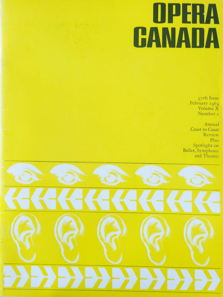 OperaCanada's tweet photo. Today's #retrocover features a lemony design by Frank Davies, Opera Canada's first art director, for Volume 10, no. 1, February 1969.
And inside, a frazzled #retroarticle by John Kraglund about applause where it just doesn't belong (!):
#tbt
#retrocovers
#applause
#opera https://t.co/bbijWQC258