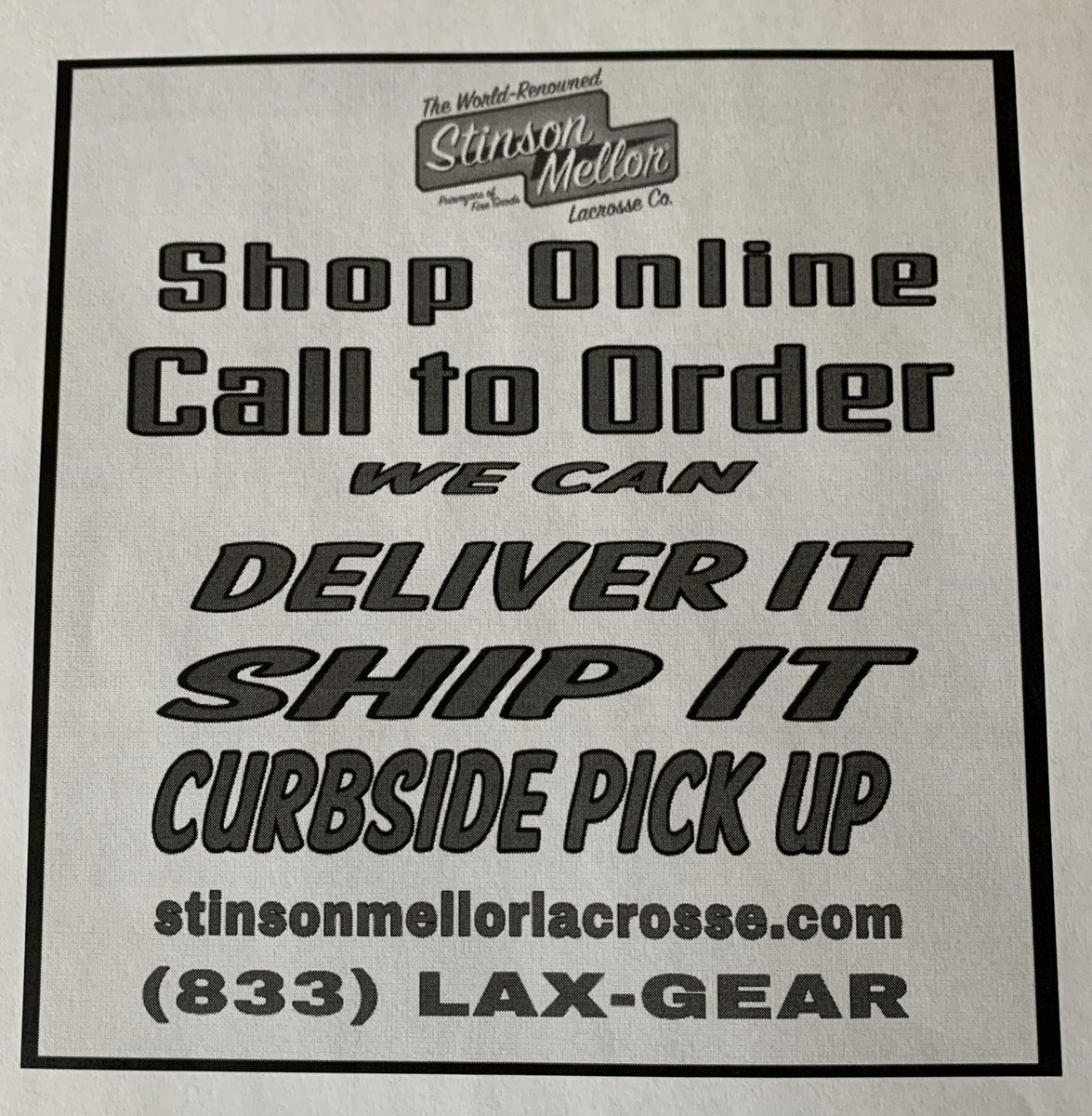 Stinson Mellor Lacrosse Co. tweet media