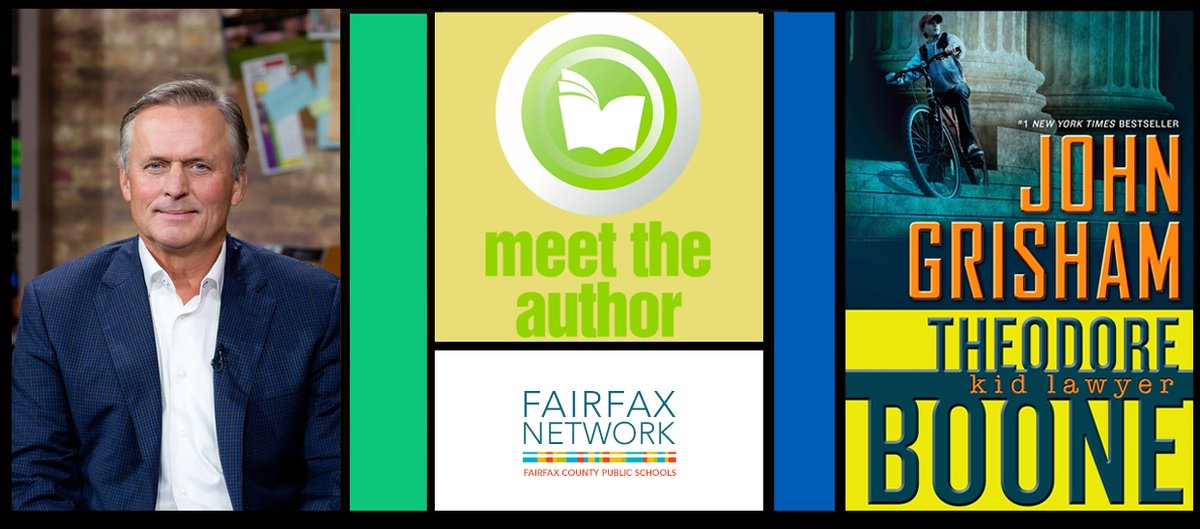 4/30 at 2:30 pm on <a href="/FCPS_IDTS/">FCPS_IDTS</a> Channel 99: <a href="/FFXNetwork/">Fairfax Network</a> <a href="/FFXMTA/">Fairfax Network MTA</a> “Meet the Author” webcast w/<a href="/JohnGrisham/">John Grisham</a>. During his studio visit, he talks about his Theodore Boone series (<a href="/penguinkids/">Penguin Kids</a>). Watch on cable or the video stream at fcps.edu/node/31126.