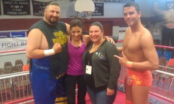 WrestlingIWF's tweet photo. #TBT 8 years ago - April 28, 2012 - 15th Annual IWF LOUD &amp; PROUD pre-event mayhem live on #PIX11 Morning News in #NutleyNJ w/ @LisaMateoTV @PhatDaddyB2 @KevinKnightNJ @ShaneOBrien00 @MultiverseBlake @roetony! https://t.co/efP2qA1odi