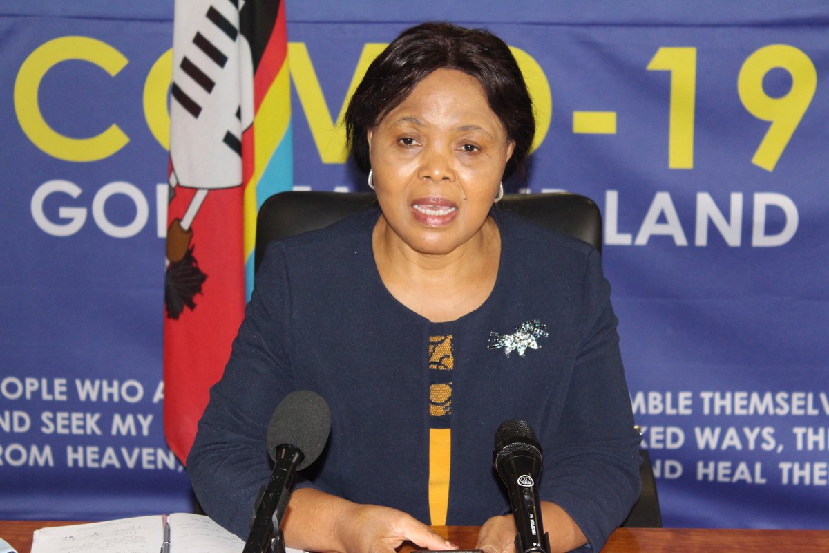 EswatiniGovern1's tweet photo. Minister of Health Lizzie Nkosi has announced 9 new cases of #COVID19 in Eswatini, taking the total number of cases in the country to 100. “This is from a total of 164 results received today. Five of these are from the Manzini region, 3 from Hhohho &amp; one from the Lubombo region.” https://t.co/d2jrluJP9h