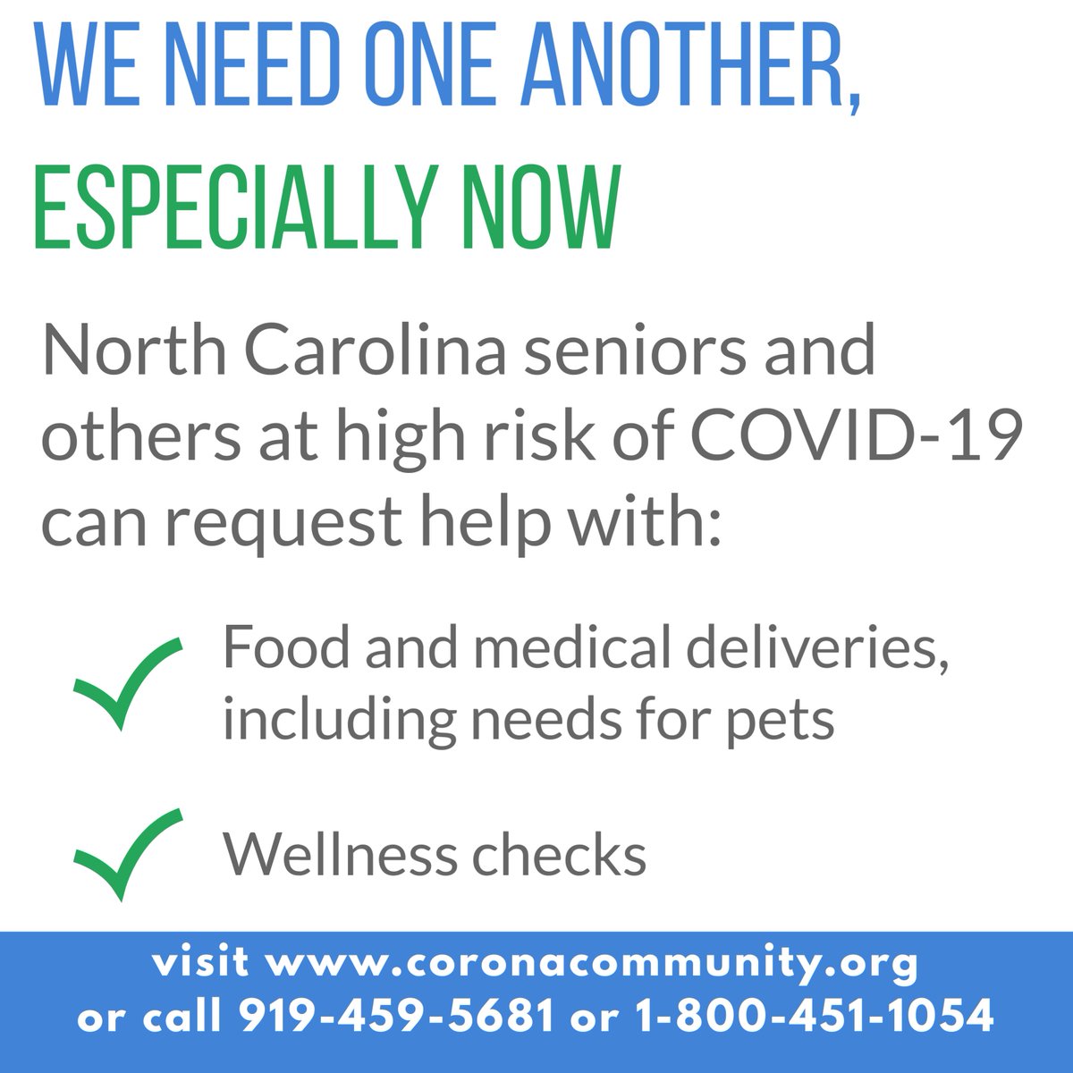 chapelhillgov's tweet photo. #CoronaCommunity is a service that uses volunteers to deliver food and other essential goods to people at high risk for #COVID19 or others who cannot get out during this time. We're all in this together. Request help at https://t.co/Oa6zacgJ0k https://t.co/ICDi2nfYNP