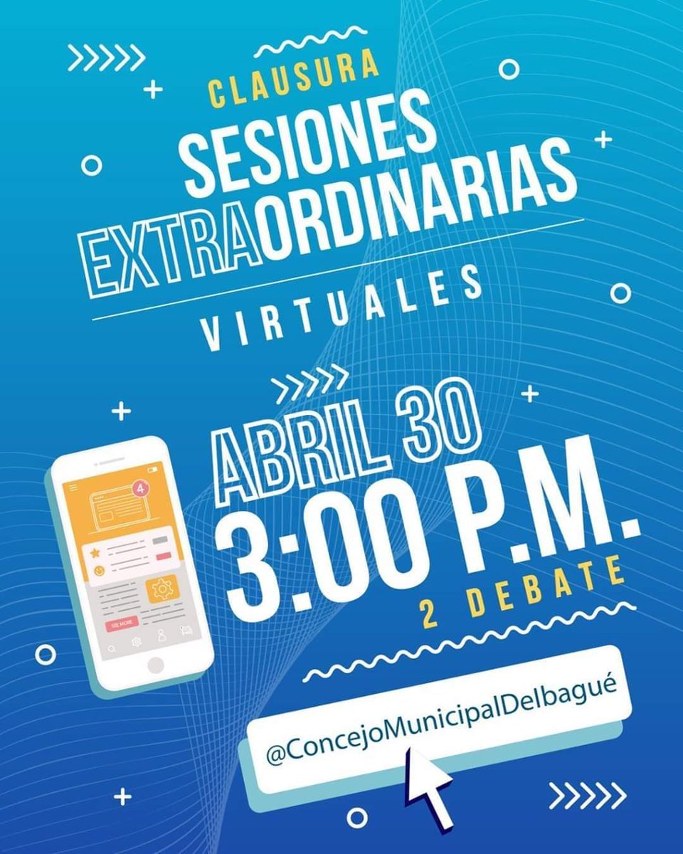 Hoy culminamos esta tanda de Sesiones extraordinarias en el <a href="/CONCEJODEIBAGUE/">CONCEJO DE IBAGUÉ</a>, en la que buscamos y aprobamos soluciones para las necesidades de nuestra gente. #CulturaEsSolución espero nos acompañen desde las 3 p.m.