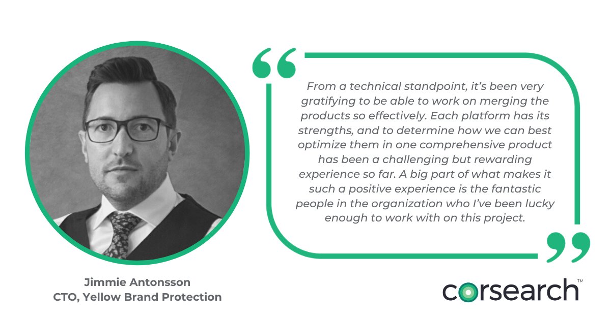 Corsearch (@corsearch) on Twitter photo In today's #employeespotlight, we'd like to shine a light on three #team members who have played pivotal roles in the different avenues of integrating Corsearch, <a href="/PointerBP/">Pointer BP</a>, and <a href="/Yellow_BP/">Yellow Brand Protect</a>.
Make sure you stay tuned to see the outcome of all their hard work! #strongertogether In today's #employeespotlight, we'd like to shine a light on three #team members who have played pivotal roles in the different avenues of integrating Corsearch, <a href="/PointerBP/">Pointer BP</a>, and <a href="/Yellow_BP/">Yellow Brand Protect</a>.
Make sure you stay tuned to see the outcome of all their hard work! #strongertogether