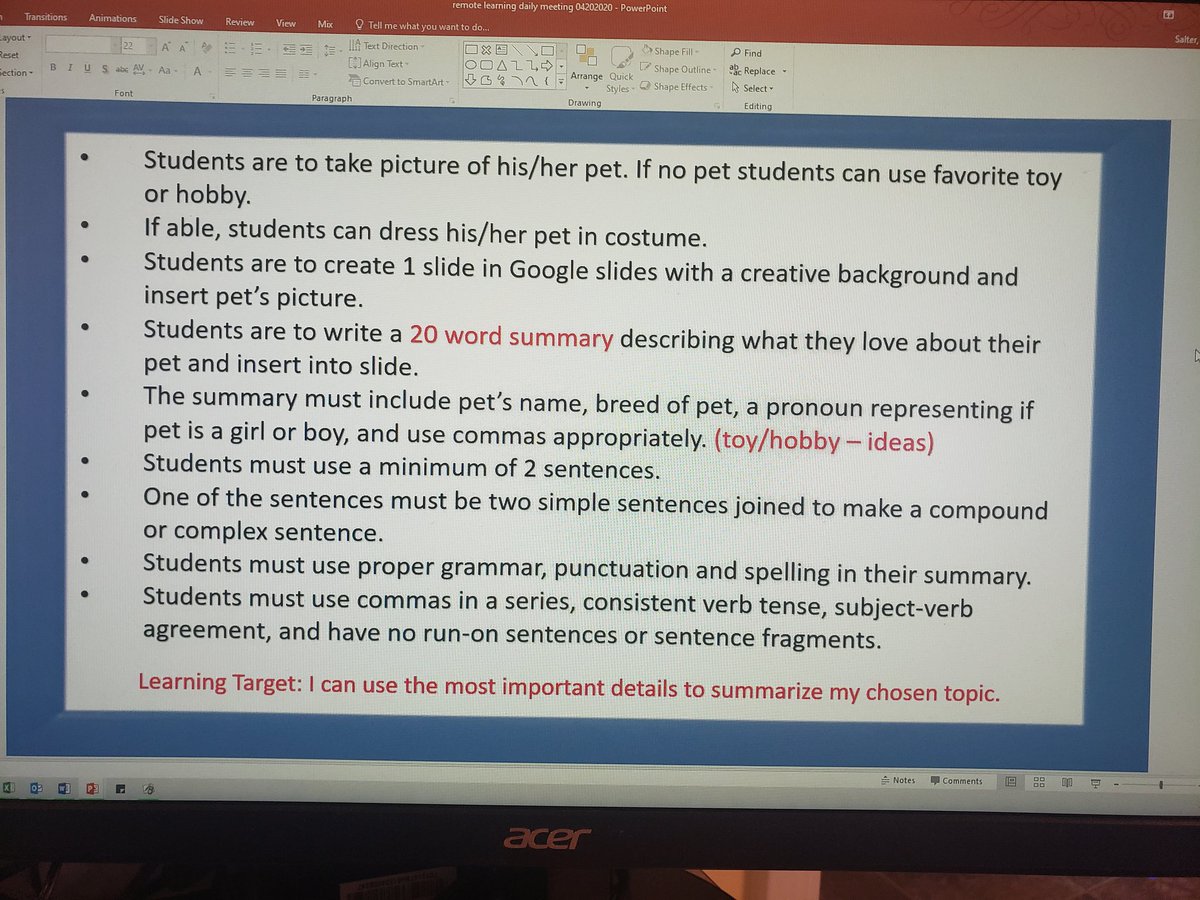 stacyrsalter's tweet image. Had to share my puppies in remote learning lesson assignment. Can&apos;t wait to see what students come up with.  @Ctruong9 @ElaHcs #RemoteLearninginHenry