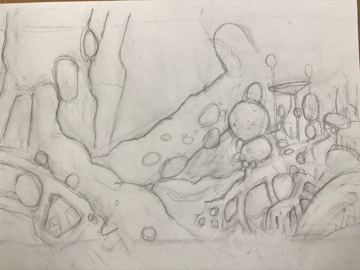 風の谷のナウシカ、ワンシーンの模写(途中) 