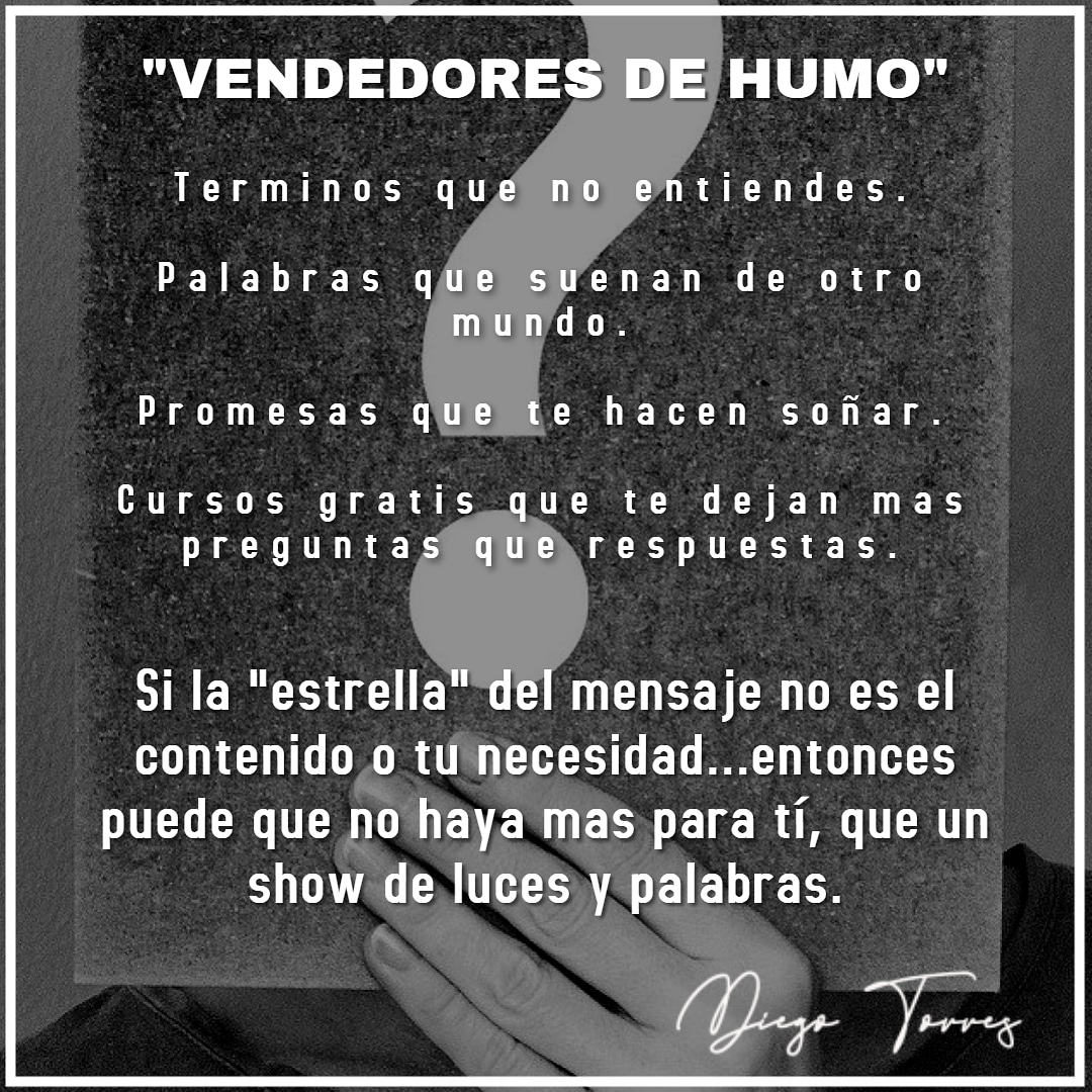PasionXvender's tweet photo. En tiempos de crisis los mercaderes del oportunismo montan sus ferias de luces y humo y los incautos somos su botín.
Alerta si tu futuro mentor, coach o consultor se preocupa más por lo que el sabe que por aquello que tú debes entender.
Se trata de tu éxito no de su alabanza. https://t.co/dsNaDe44HQ