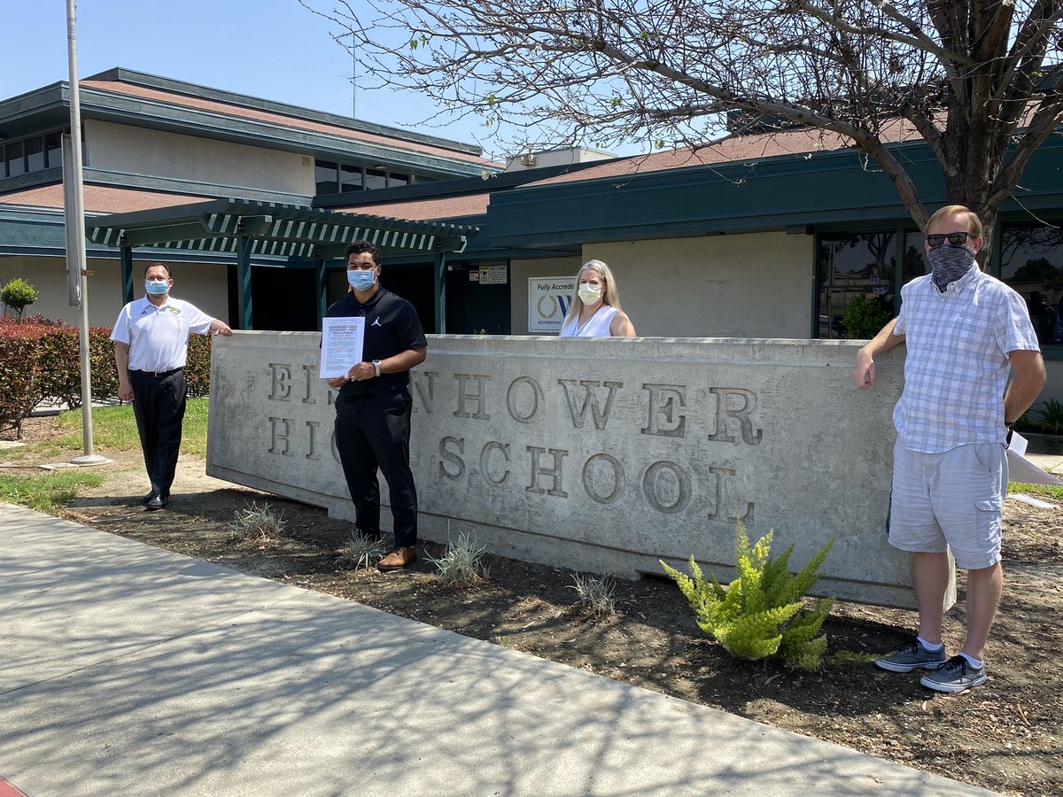 Ike Excellence
Eisenhower HS stand-out athletes Jordan Goodloe, football &amp; baseball &amp; Natalie Vasquez, basketball &amp; track earned Ken Hubbs scholarships! Both head to college w/Goodloe majoring in communications &amp; Natalie, Kinesiology. Ike leaders came out supporting our students!