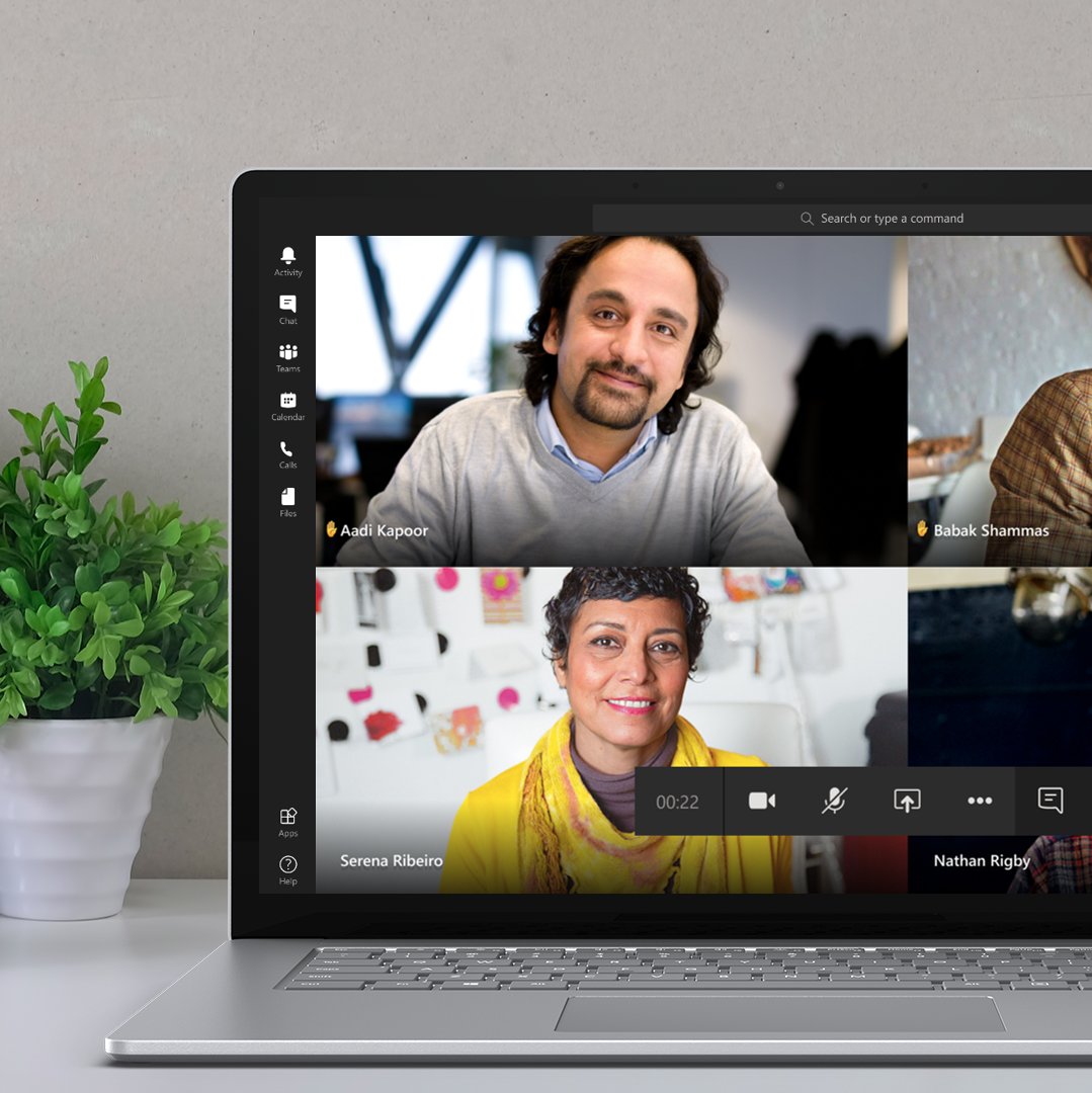 MicrosoftTeams's tweet photo. Excuse me! ✋ The new raise hands feature in #MicrosoftTeams is rolling out next week, allowing meeting attendees to identify that they wish to speak and making it easier to participate in large meetings. Read about the details here: https://t.co/wZ6XjrPmuv