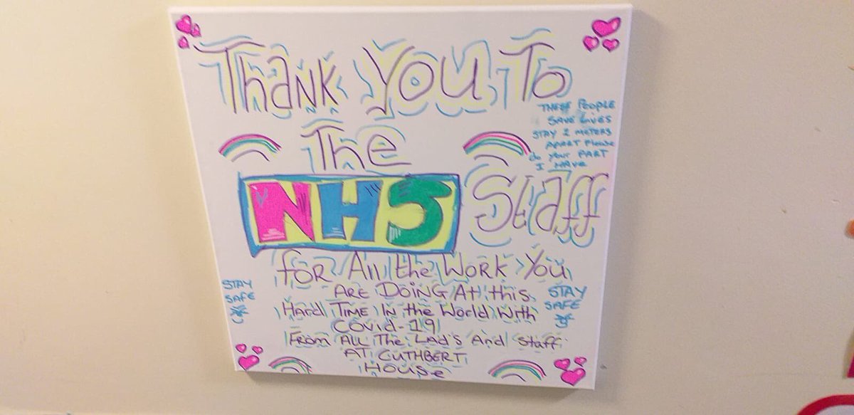 CuthbertHouseAP's tweet image. Residents thank you to NHS Cuthbert House #staysafe