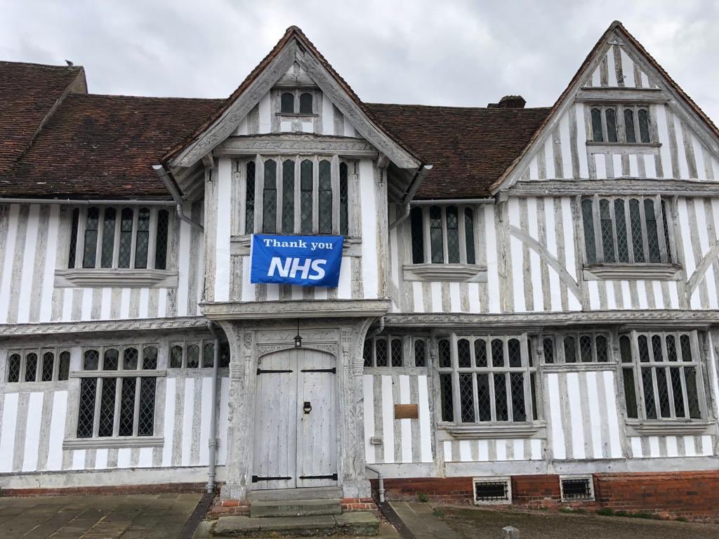 We’re getting ready with @LavenhamNT tonight to thank the NHS, all key workers and our very own Lavenham Good Neighbours Scheme volunteers. #ThankYouNHS #ThankyouLavenham 
#StayHomeStaySafe 
#doorstepclapping 
Photo credit Kay Nayler
