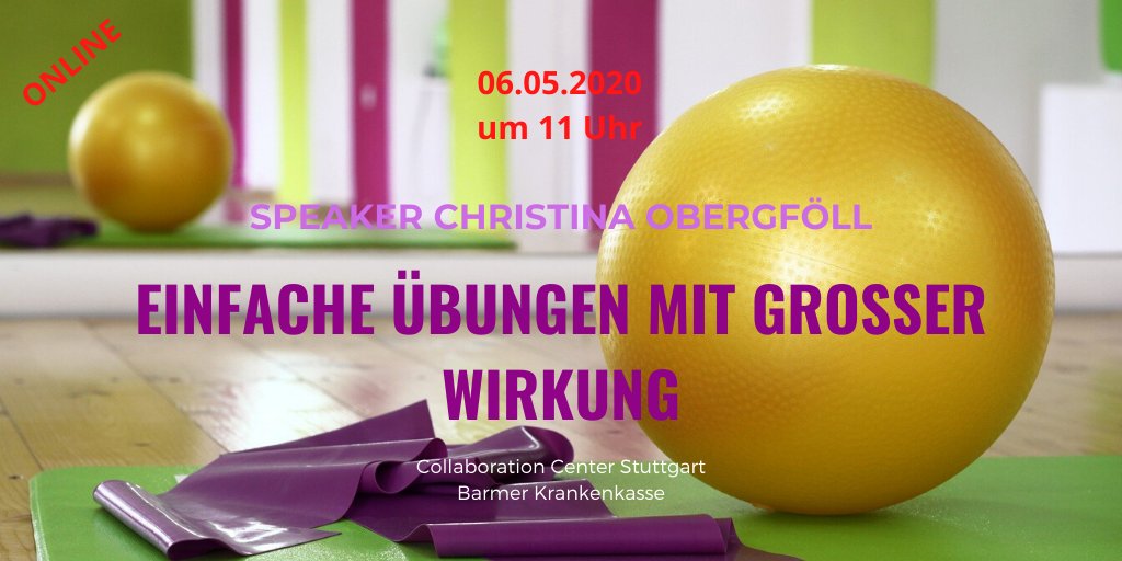 collab_center's tweet photo. "New Work beginnt im Homeoffice". Lernen Sie ,,Einfache Übungen mit großer Wirkung'' mit der Welt-, Vize-Europameisterin und Olympiazweite im Speerwurf Christina Obergföll  - organisiert von der @BARMER_Presse Krankenversicherung mit Unterstützung des @collab_center. https://t.co/oHSIb0jPBK