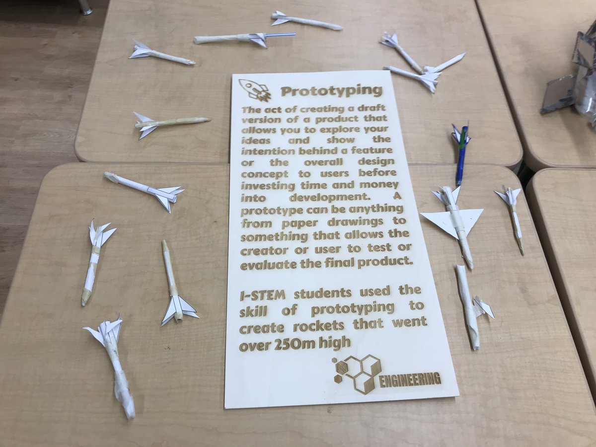 We've spent September until March teaching the students the value of rapid prototyping.So we asked them to prototype at home with whatever materials were at hand.